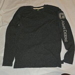 John Deere Mens Gray Long Sleeved Shirt M